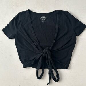 Hollister Tie Front Baby Tee